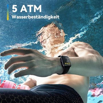 ENOMIR IDW19 Smartwatch (1.8 Zoll, Android/iOS), Smartwatch für Frauen: Bluetooth-Anrufe, 24H Herzfrequenz, wasserdicht