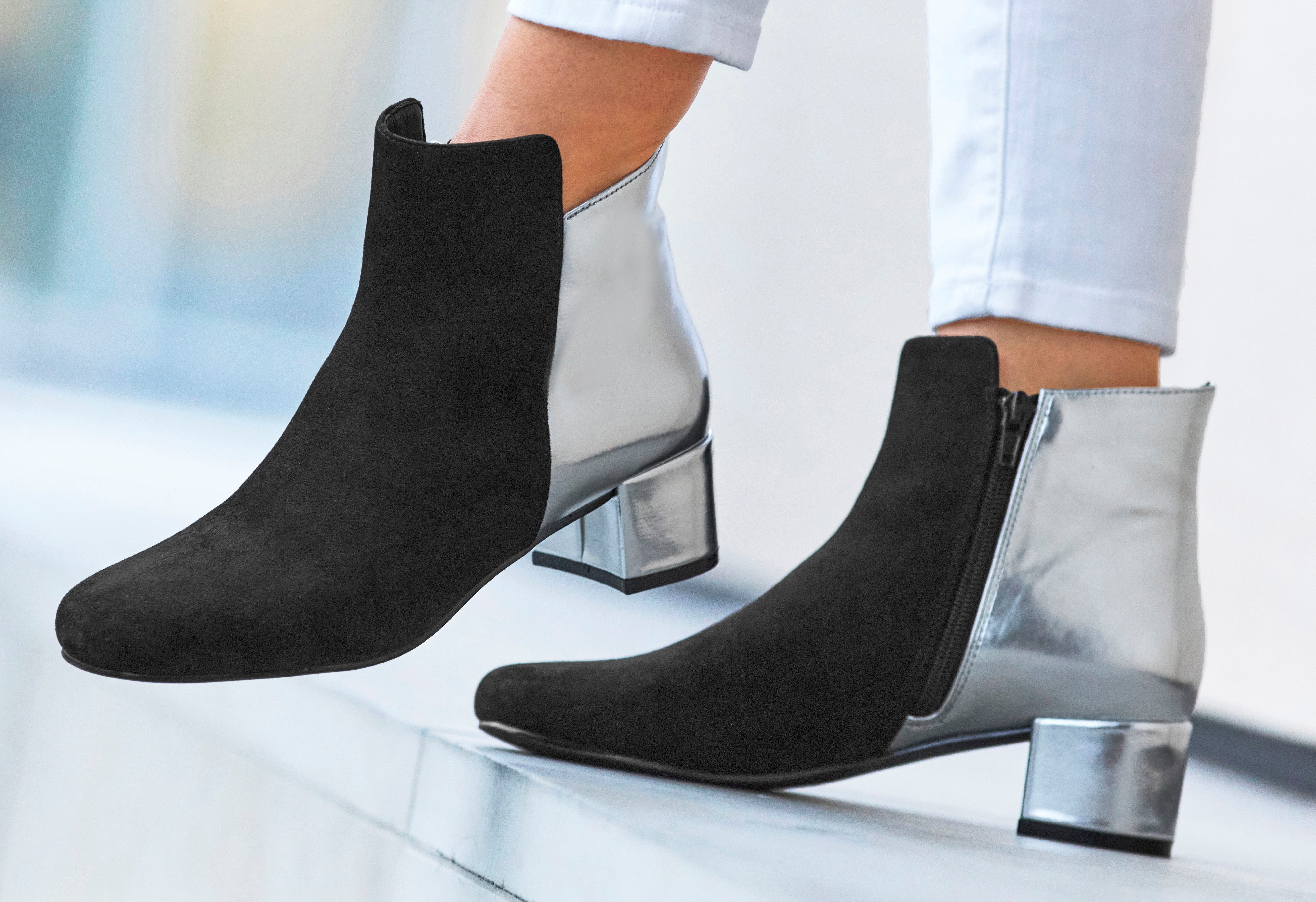 LASCANA Stiefelette mit komfortablem Blockabsatz, Stiefel, günstig online kaufen