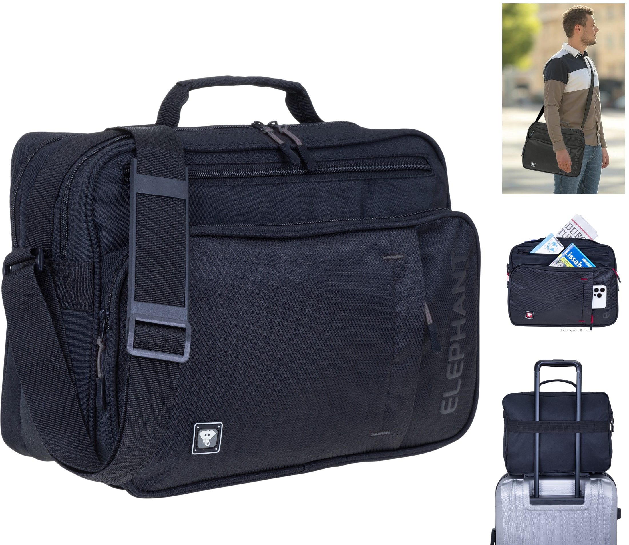 ELEPHANT Flugumhänger Arbeitstasche Bürotasche Handgepäck Freizeit Querform günstig online kaufen