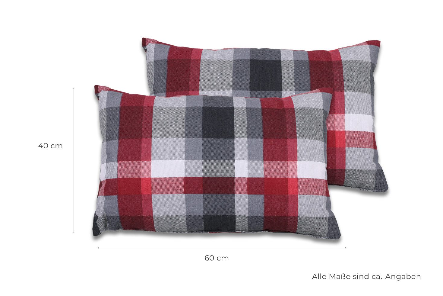 GO-DE Hussen-Set GO-DE Hollywood-Auflage 4-tlg. 50 cm x 180 cm x 8, OEKO-TEX® Standard 100 Zertifikatsnummer