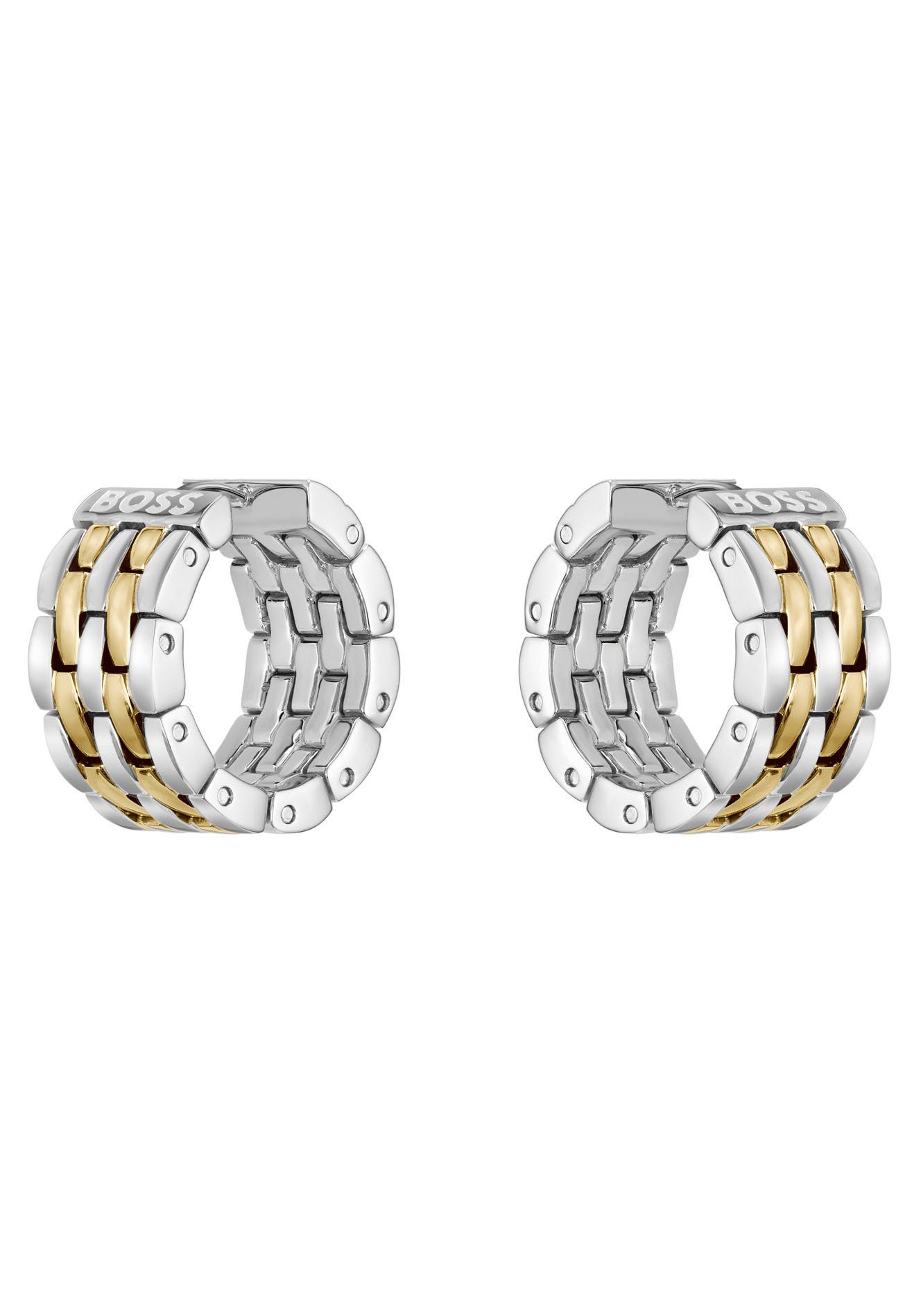 BOSS Paar Creolen Schmuck Edelstahl Ohrschmuck Ohrringe ISLA