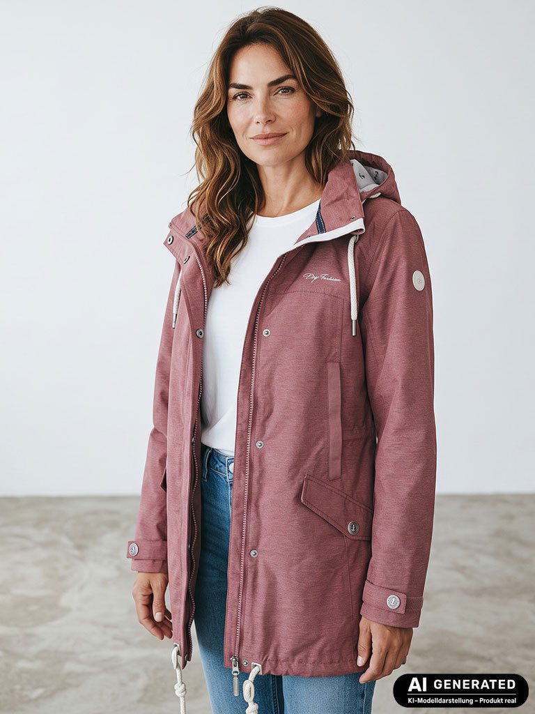 Dry Fashion Funktionsmantel Bansin Damen Regen-Mantel Bansin - Funktionsjacke Regenjacke wasserdicht