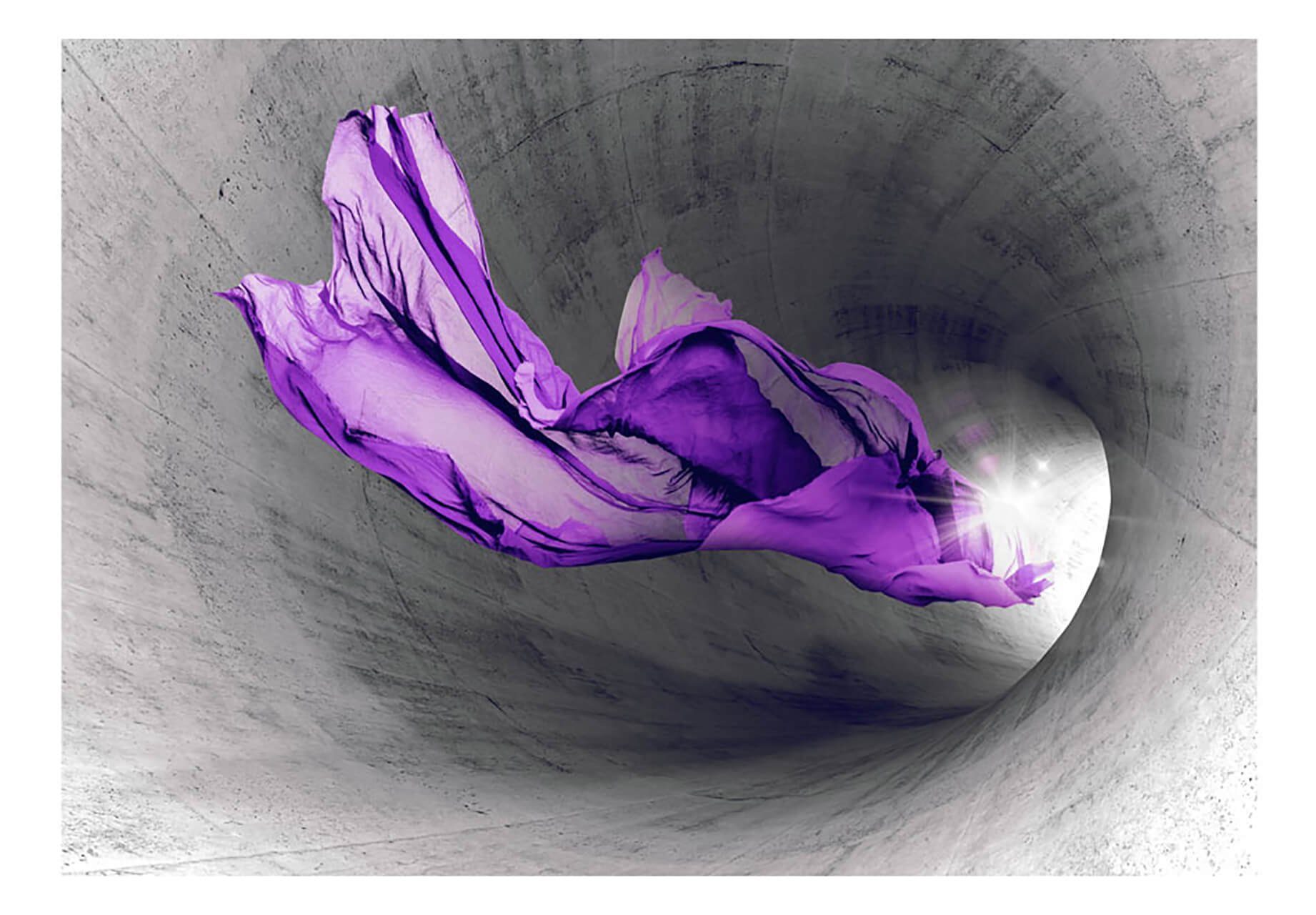 KUNSTLOFT Vliestapete Violet Mystery 1.5x1.05 m, halb-matt, lichtbeständige Design Tapete