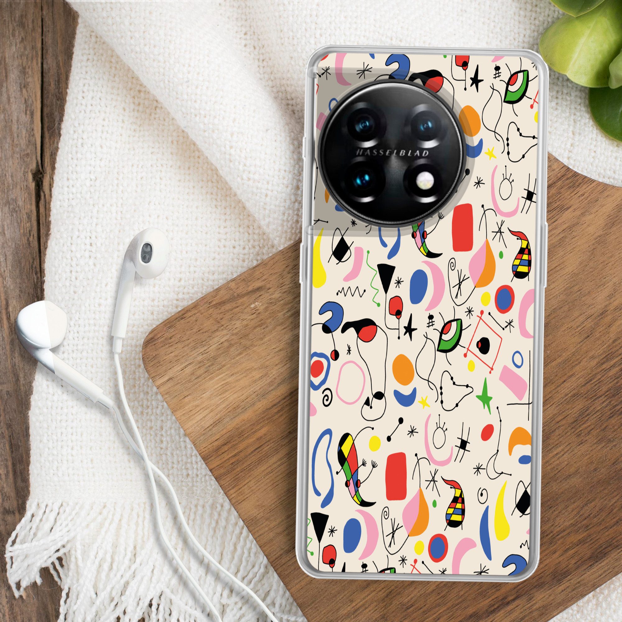 MuchoWow Handyhülle für OnePlus 11 Muster - Abstrakt - Kunst, Handy Case, Silikon, Bumper Case Dünn