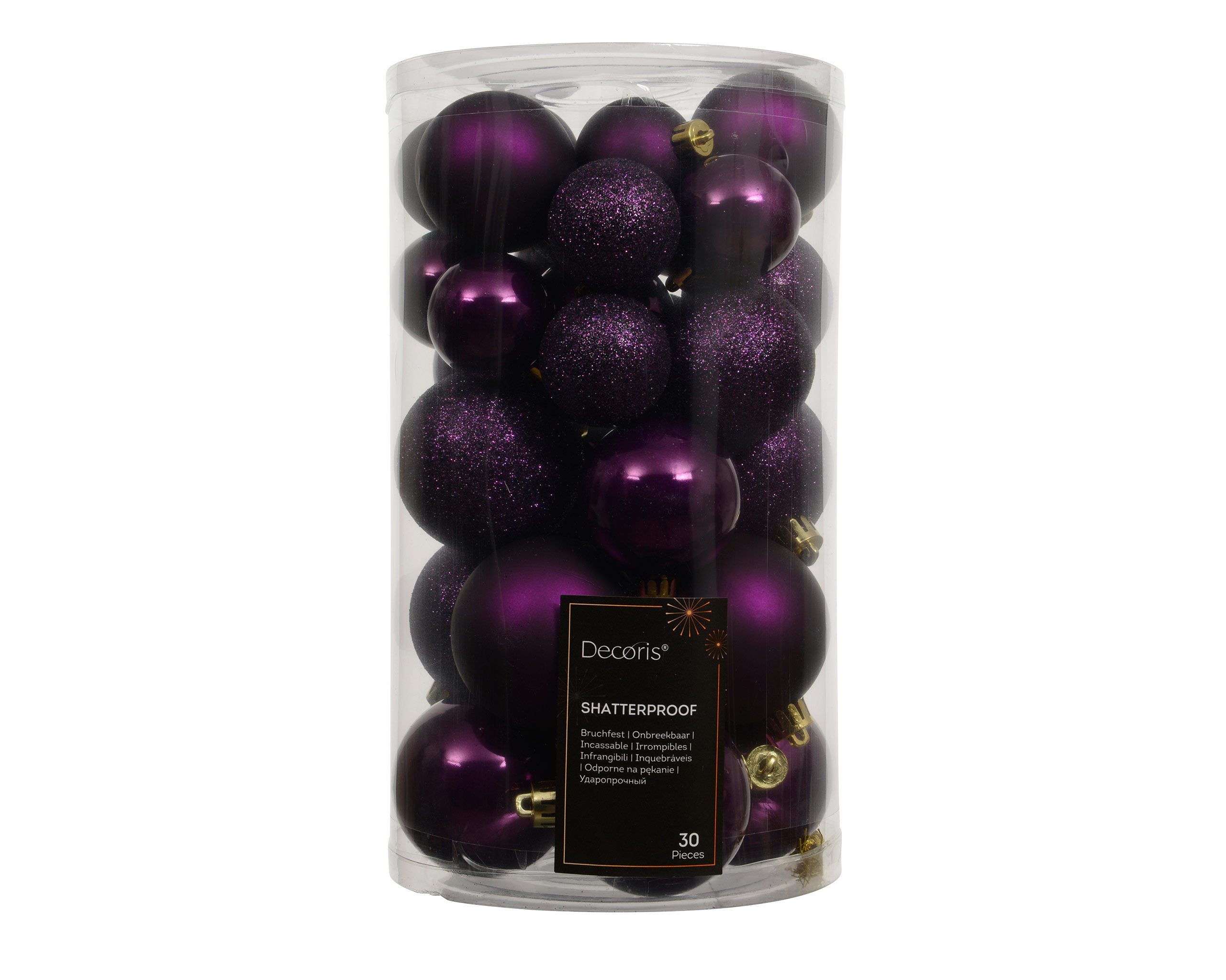 Kaemingk Weihnachtsbaumkugel, Новогодние шары Kunststoff 4-6cm Mix 30er Set - Feige