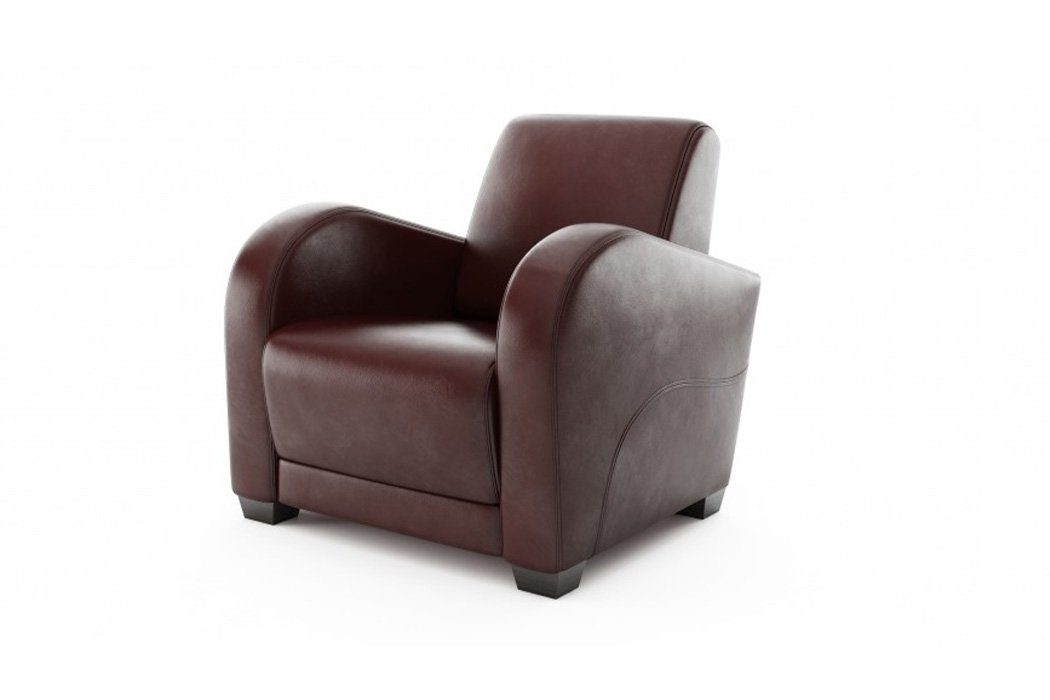 Leder Neu 100% Italienisches Sessel, Lounge Designer Stuhl Sessel Fernseh JVmoebel Polster Relax