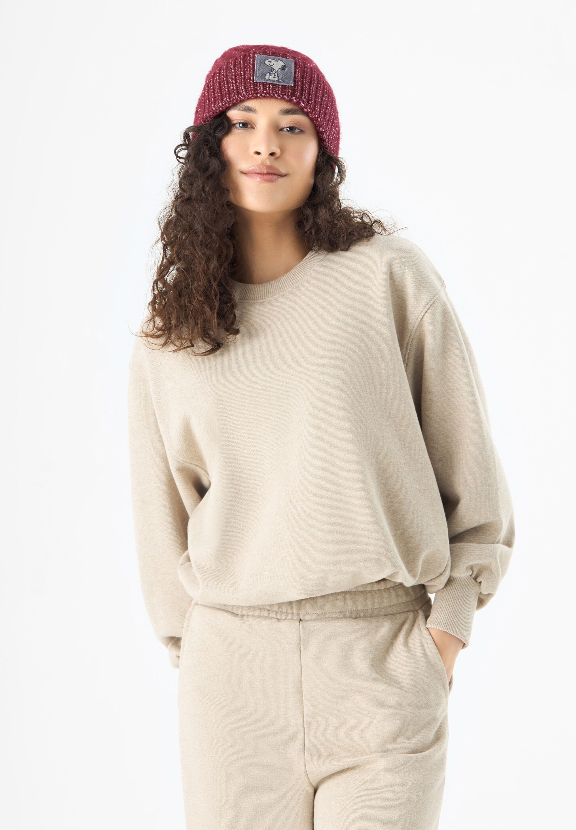 Codello Strickmütze (1-St) Mit Snoopy-Patch