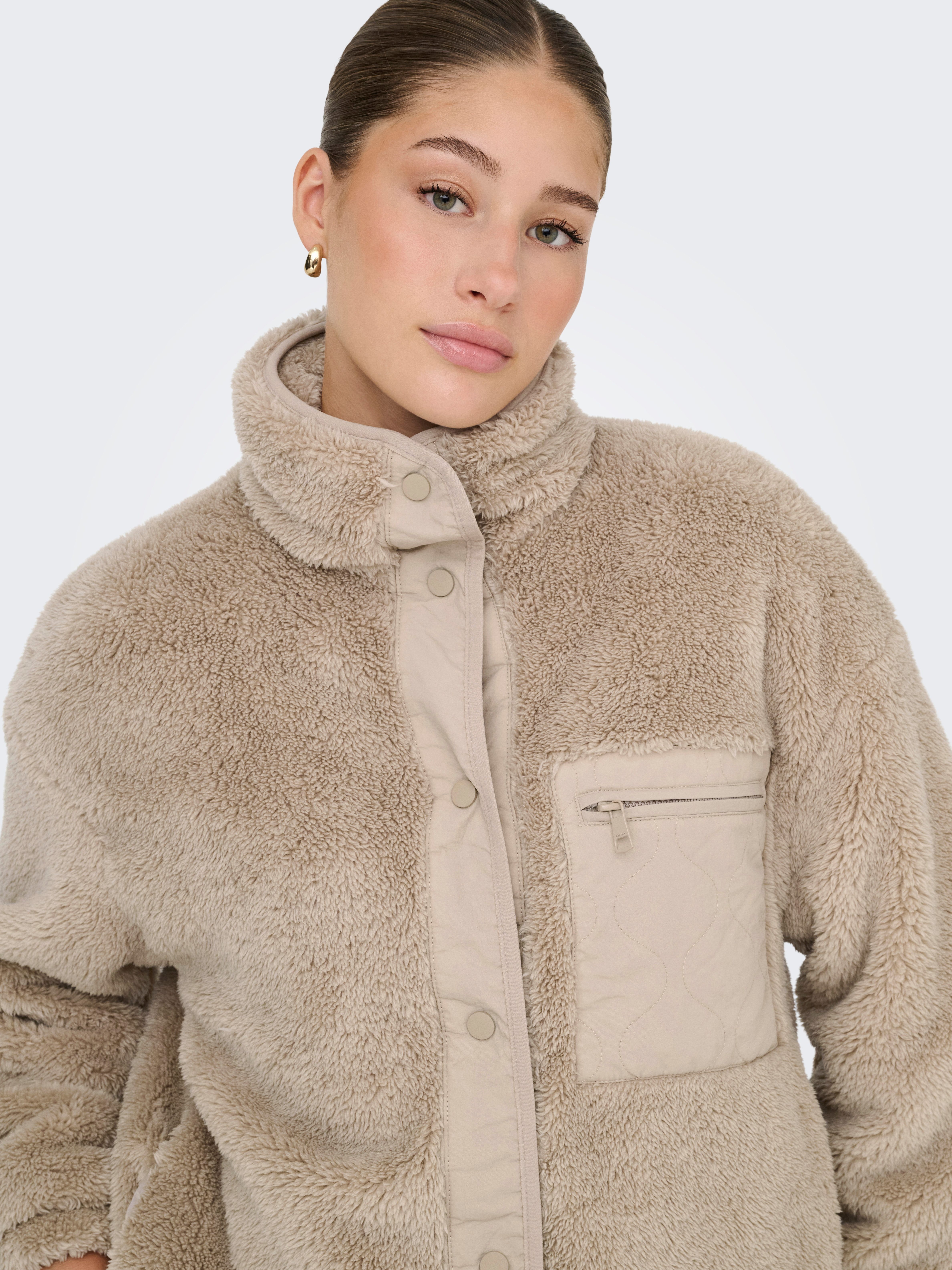 ONLY Plüschjacke ONLCONTACT LIFE OVERSIZED CC OTW Kunstfaser