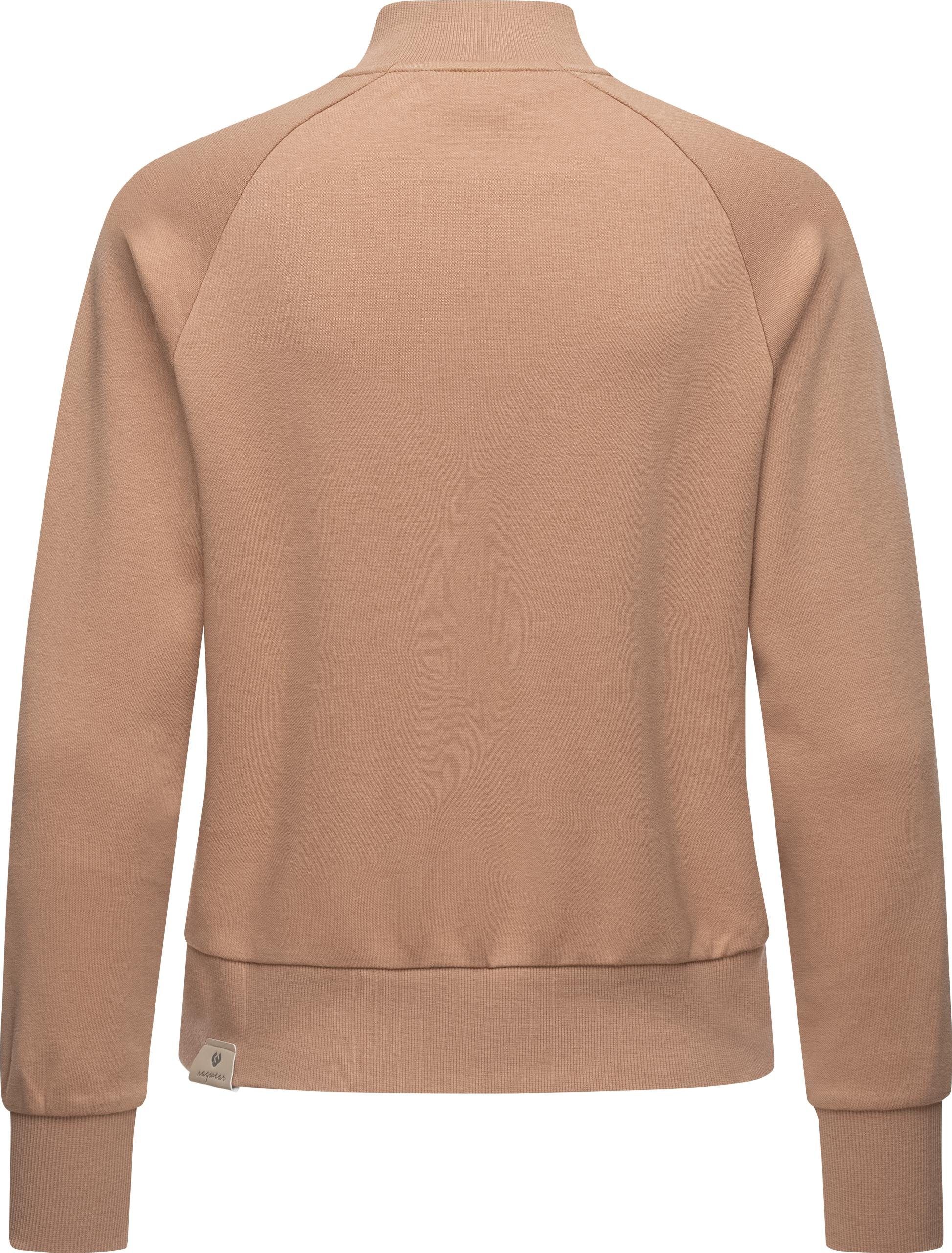 Ragwear Sweatshirt Majjorka Solid Damen Langarmshirt mit Rippbündchen und Zierknöpfen