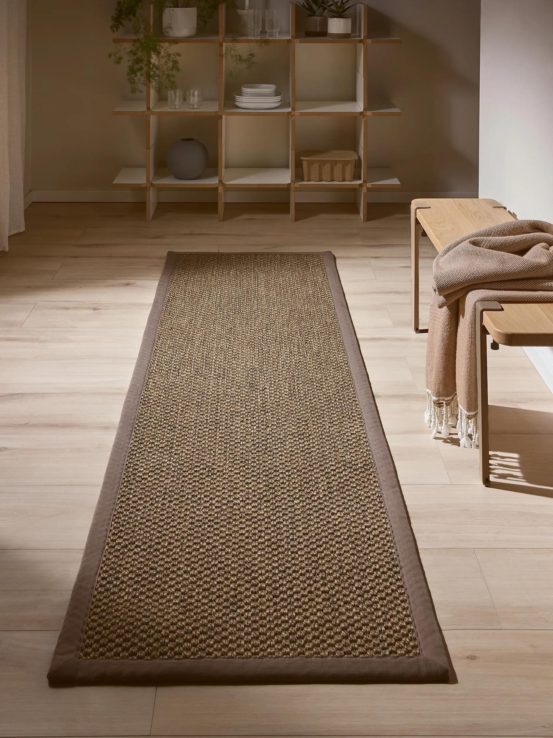 benuta Sisalteppich Greta, rechteckig, Höhe: 5 mm, 100% Sisal Naturfaser, Teppich Wohnzimmer, Esszimmer, Schlafzimmer