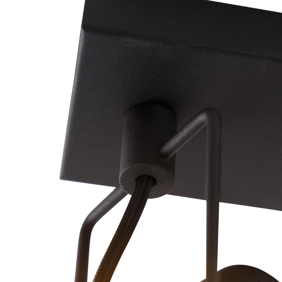 Qazqa LED Aufbaustrahler Suplux, LED wechselbar, GU10, Schwarz, Industrie, Stahl, 2-flammig