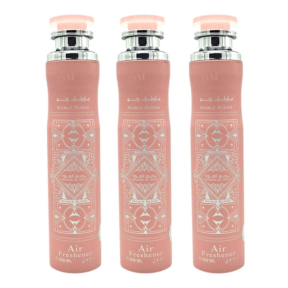 Lattafa Raumduft Raumspray Set Air Freshener Badee al Oud Noble Blush 3x300ml