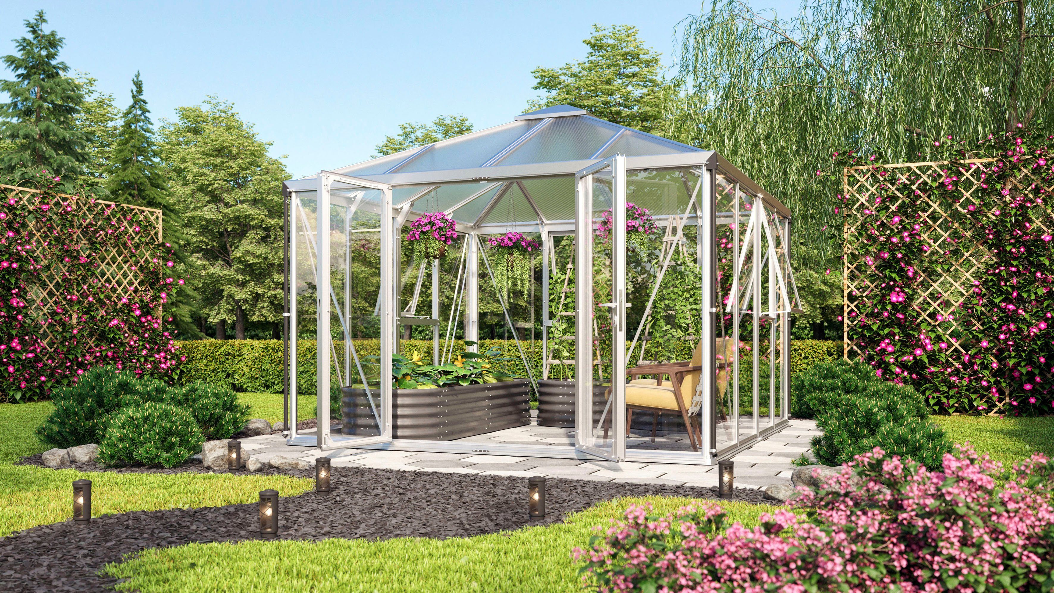 Vitavia Gewächshaus Minos ESG/HKP, schw...