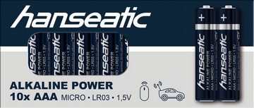 Hanseatic 40er Pack Alkaline Power, AAA Micro Batterie, LR03 (40 St), bis zu 5 Jahren Lagerfähigkeit