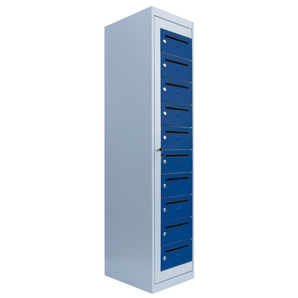 Steelboxx Fächerschrank Postverteilerschrank - 10 Fächer - Verteilerschrank (1-St) Komplett verschweißt und montiert - keine Montage erforderlich