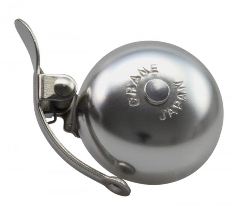 Crane Bell Co Fahrradklingel Mini Retro Suzu Matt Silver/Die Cast Mount