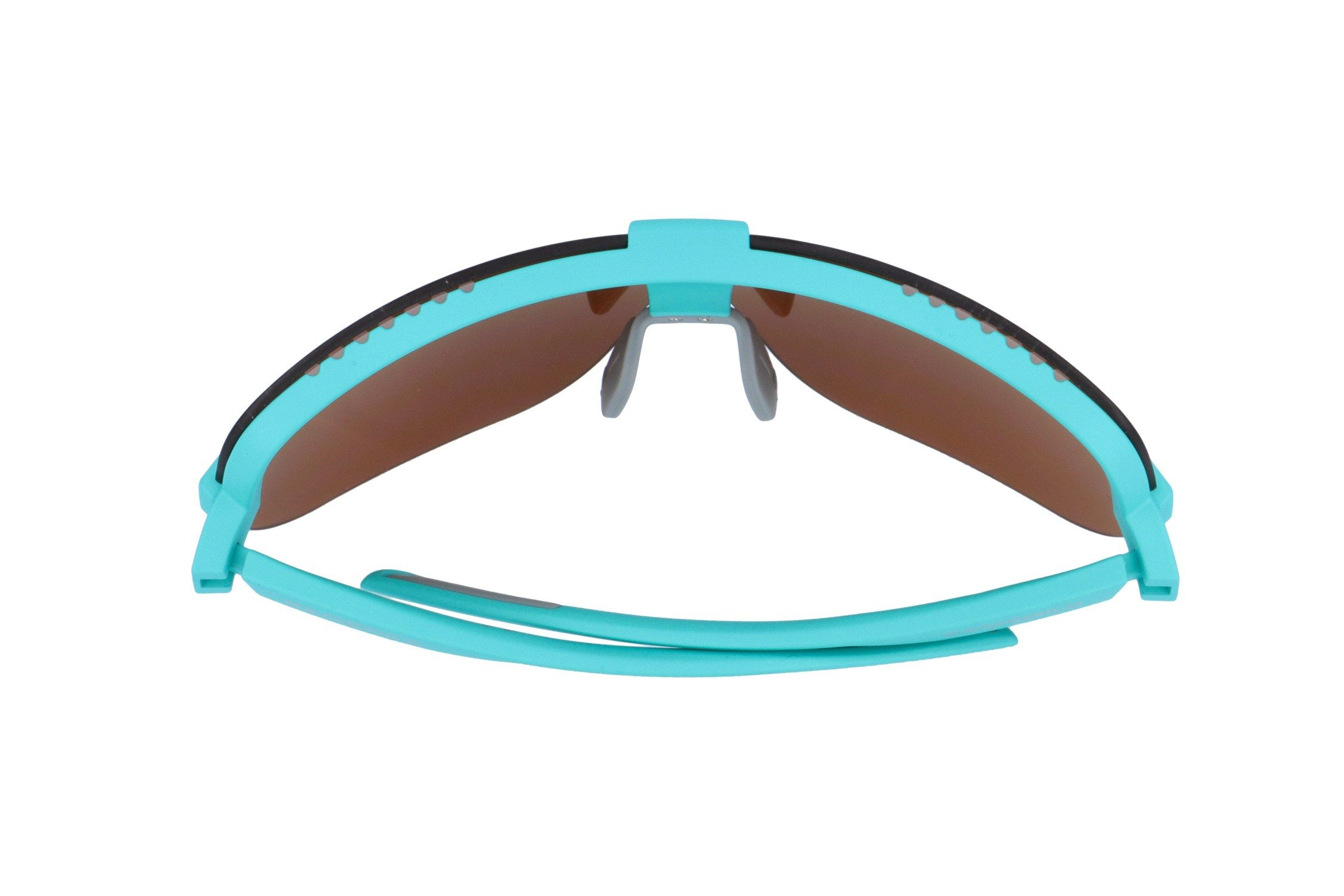 Gamswild Monoscheibensonnenbrille UV400 Sonnenbrille Skibrille Fahrradbrille große Scheibe WS2146 Sportbrille TR90 grün, pink, grau-blau