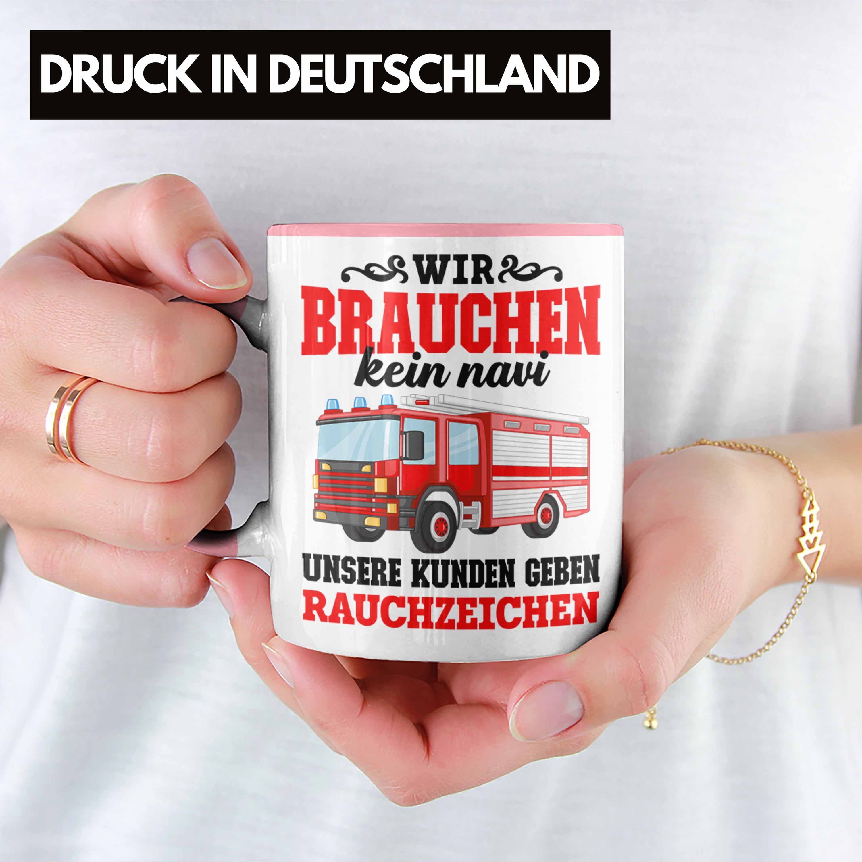 Tasse Tasse Tasse - Rosa Trendation Geschenk Spruch Feuerwehrmann Erwachsene Feuerwehrgeschenkartikel Mann Feuerwehr Männer Trendation