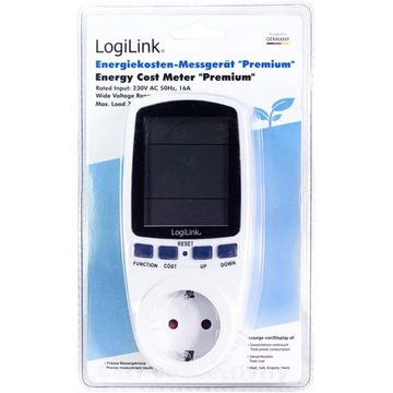LogiLink Energiekostenmessgerät EM0003 - Energiekosten Messgerät - Messtechnik - Strom - weiß