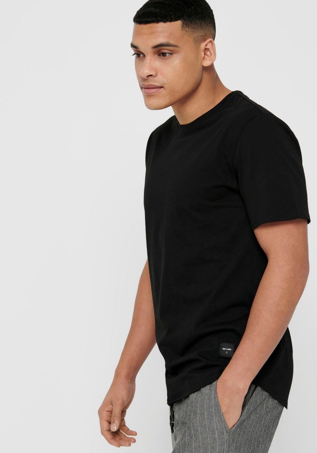 ONLY & SONS Rundhalsshirt ONSMATT LONGY SS TEE NOOS