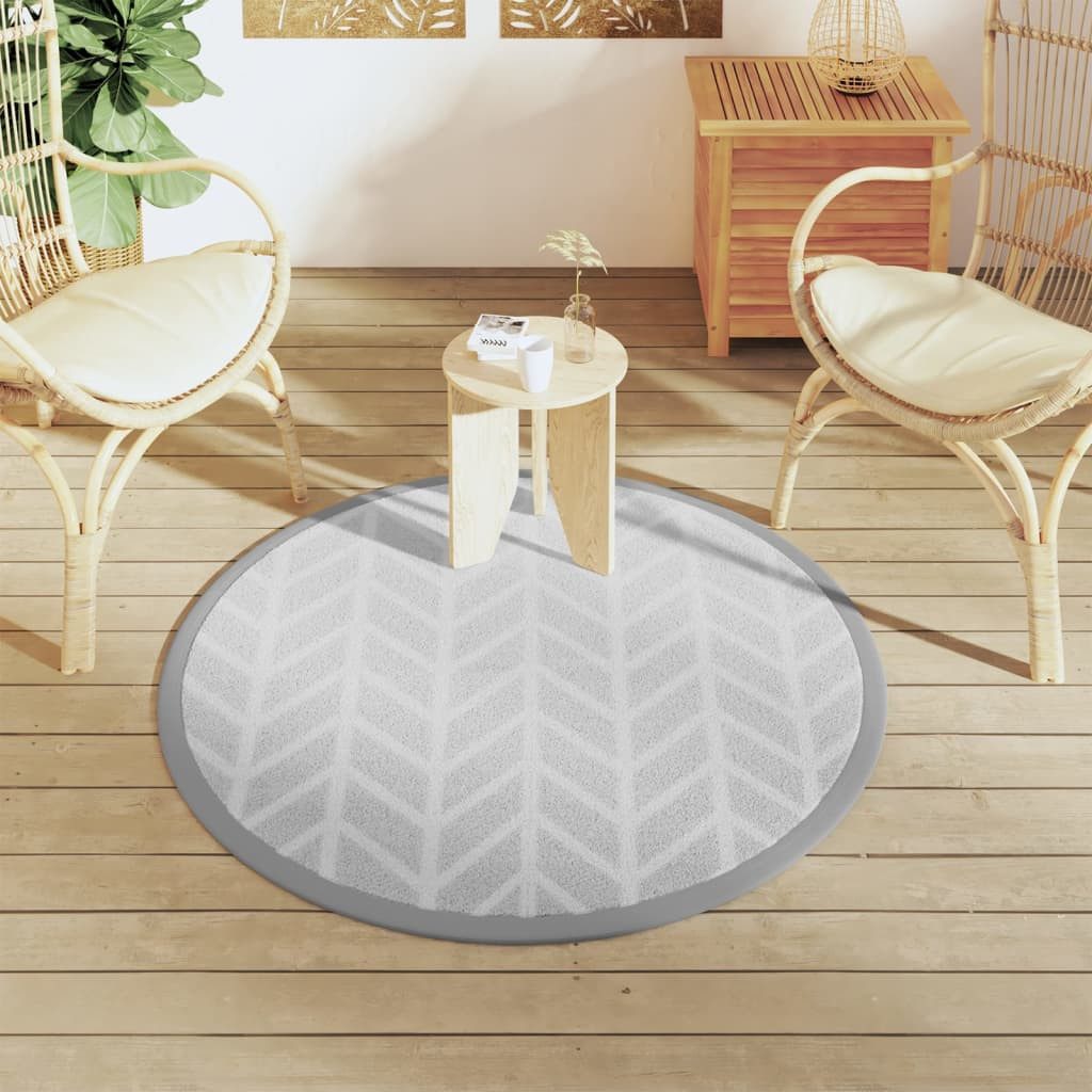 vidaXL Outdoorteppich Outdoor-Teppich ARAKIL Grau Ø120 günstig online kaufen