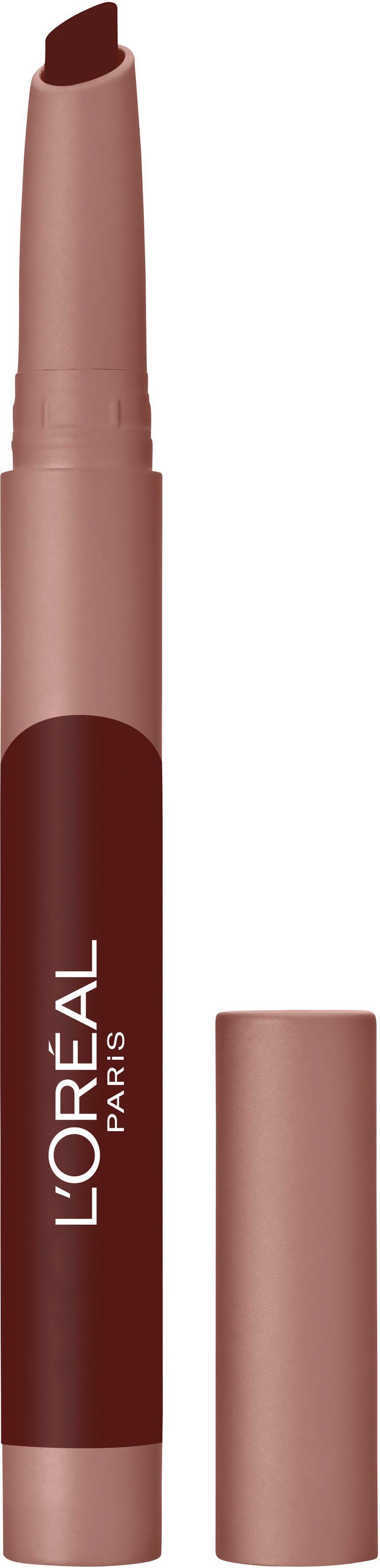 L'ORÉAL PARIS Lippenstift Infaillible Matte Lip Crayon, mit natürlichen Inhaltstoffen