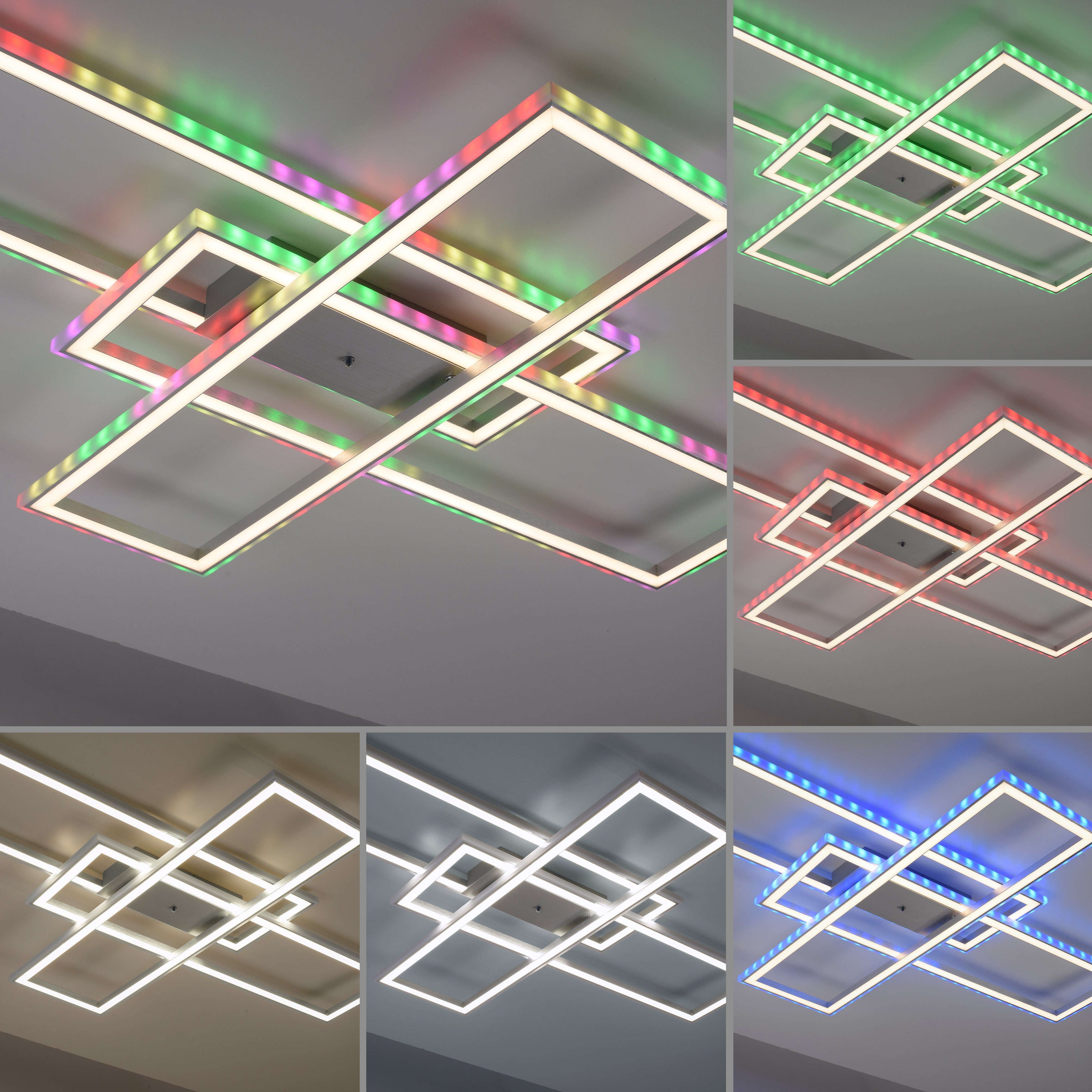 integriert, über Leuchten - LED, inkl. fest Direkt CCT kaltweiß, LED Infrarot FELIX60, RGB-Rainbow, - Fernbedienung, Fernbed., warmweiß Deckenleuchte