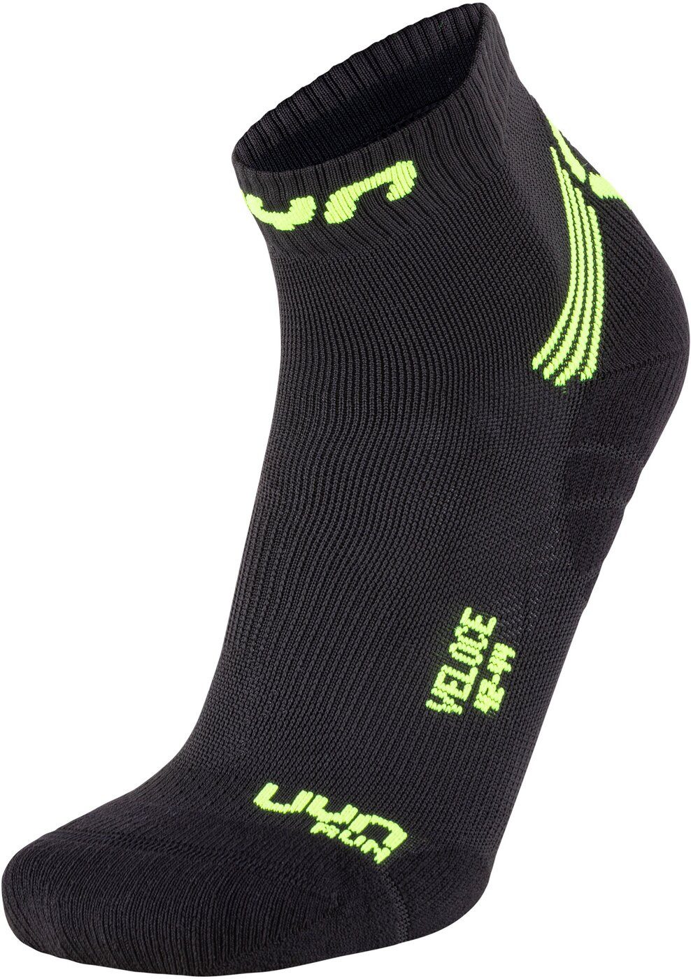 UYN Laufsocken UYN MAN RUN VELOCE SOCKS BLACK/YELLOW FLUO