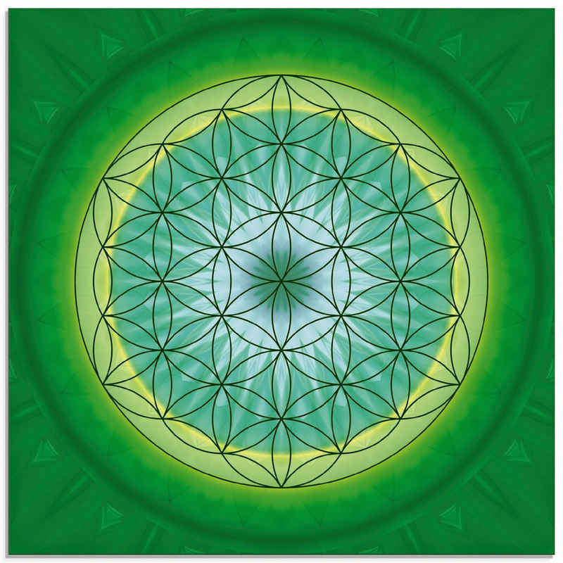 Artland Glasbild Blume des Lebens 3, Muster (1 St), in verschiedenen Größen