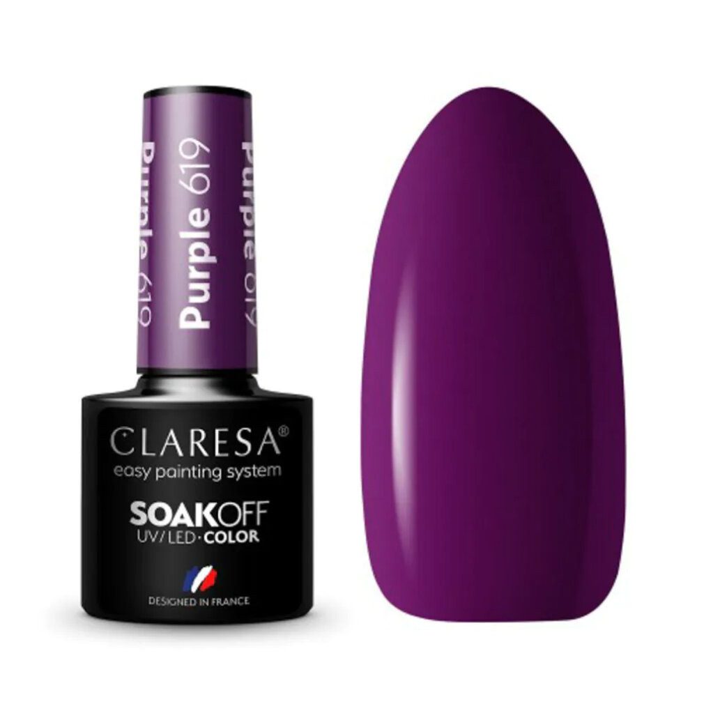 Claresa Nagellack CLARESA Soak Off UV/LED Lila Hybridlack 619