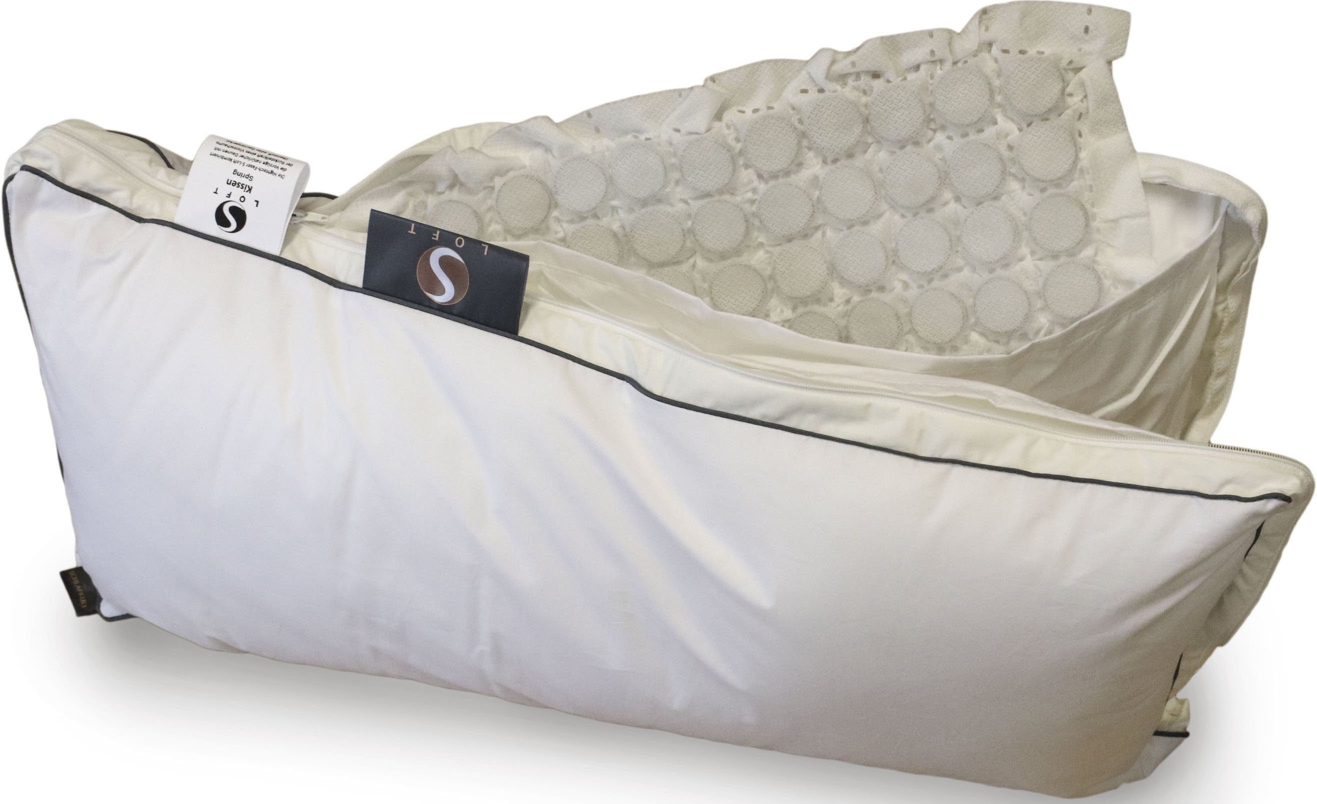 Stendebach Nackenstützkissen S-Loft Spring, Allergiker geeignet (Hausstauballergiker), Füllung: 100% Polyester, Taschenfederkern, Bezug: Baumwolle, Seitenschläf – Bild 2 von 3