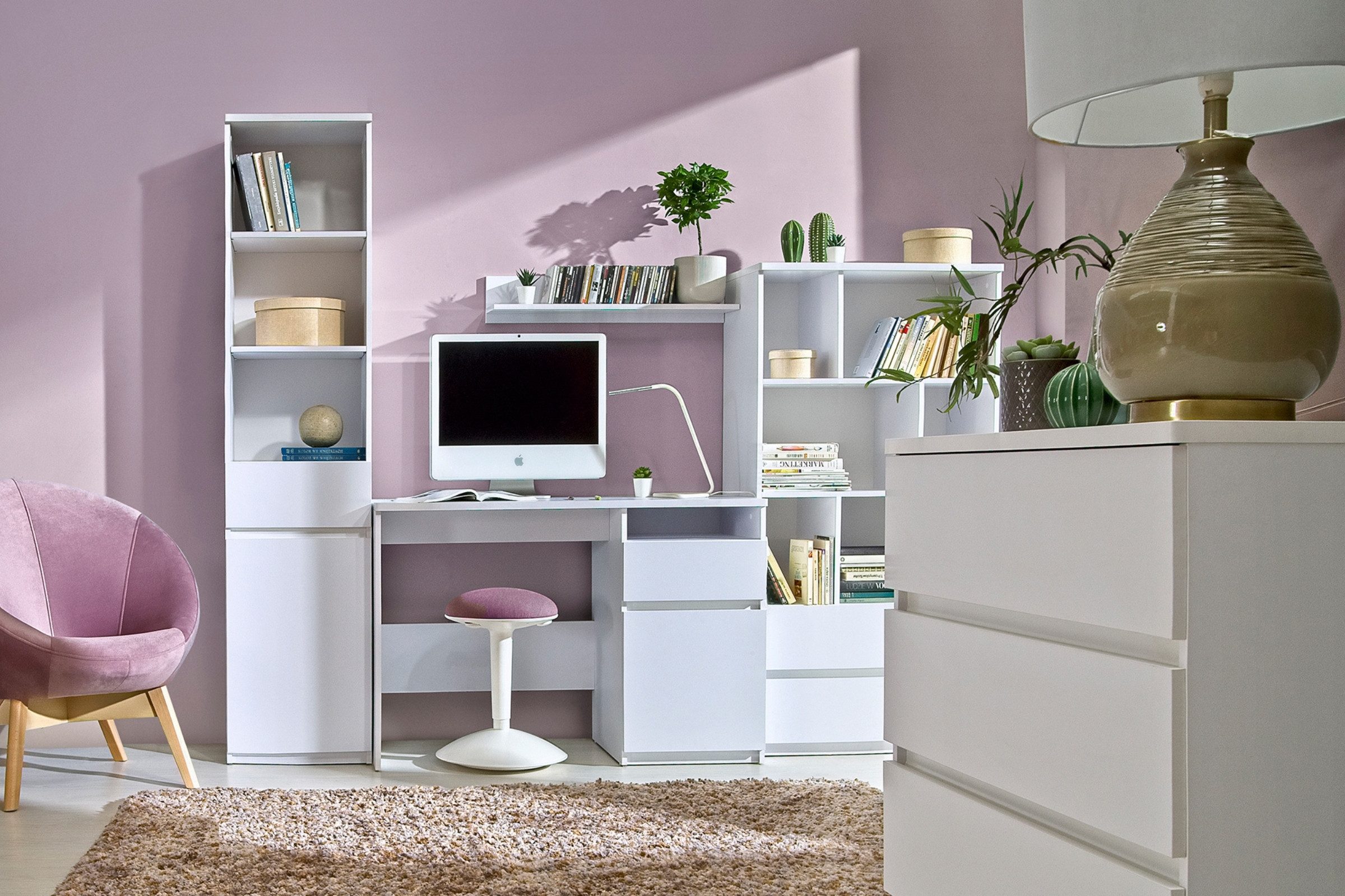 Deine Möbel 24 Kommode ARCO 05 Kinderkomode Kinderzimmer Jugendzimmer 80 cm breit (Set, 4 St., Sideboard), Weiß Matt Eiche Wotan