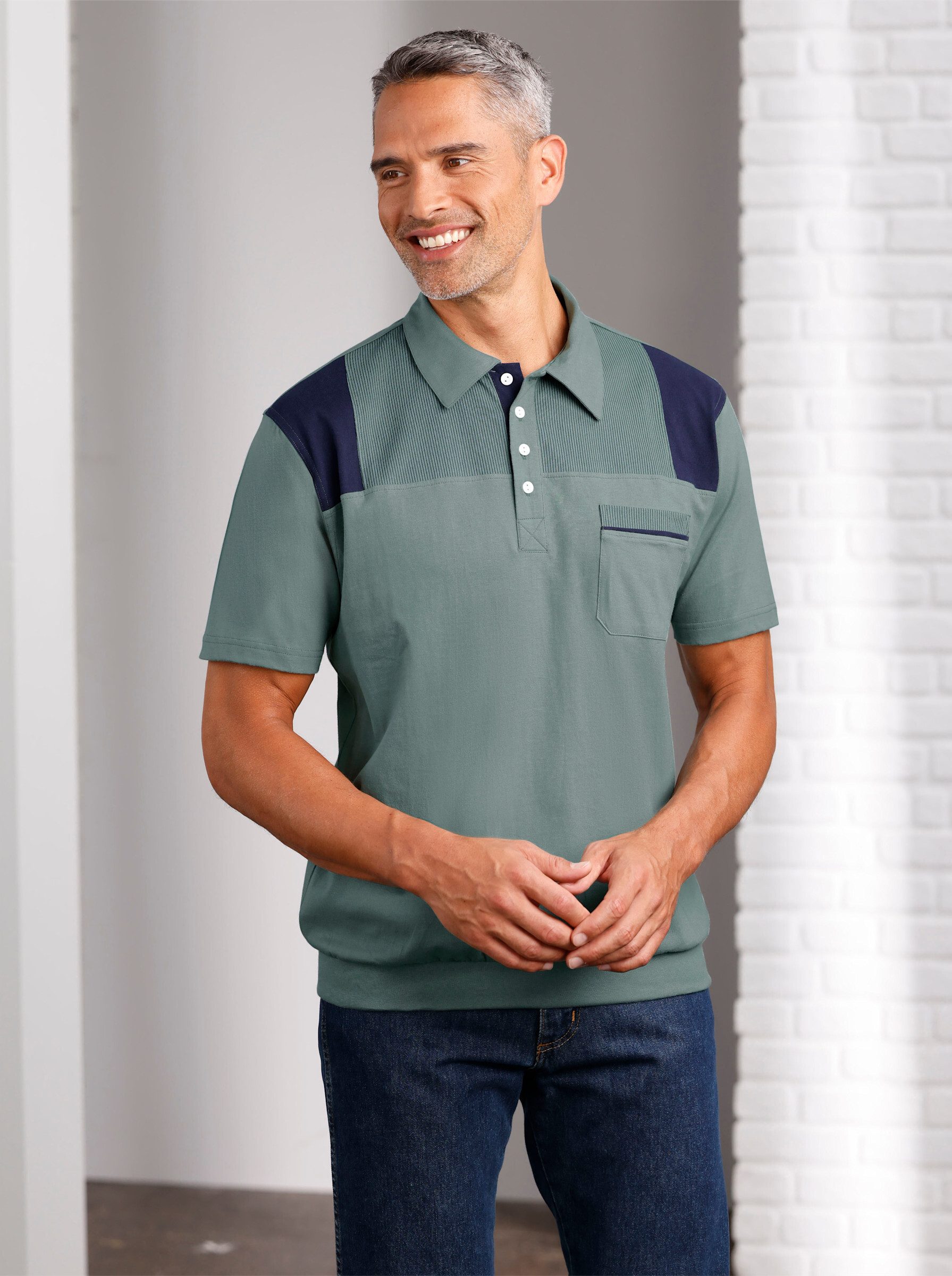 Sieh an! T-Shirt Poloshirt Kurzarm