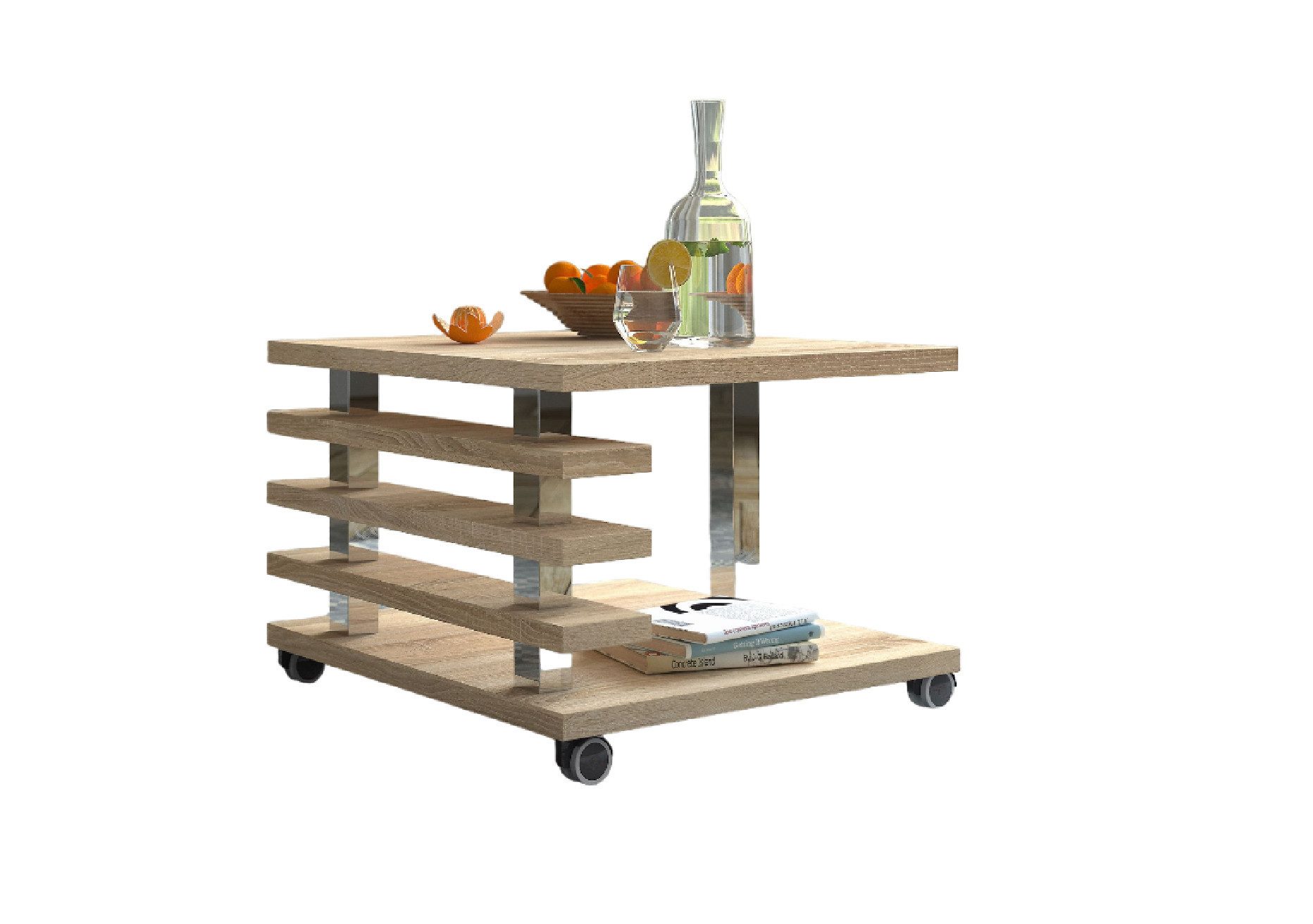 designimpex Couchtisch mit ROLLEN DC-2 Sonoma günstig online kaufen