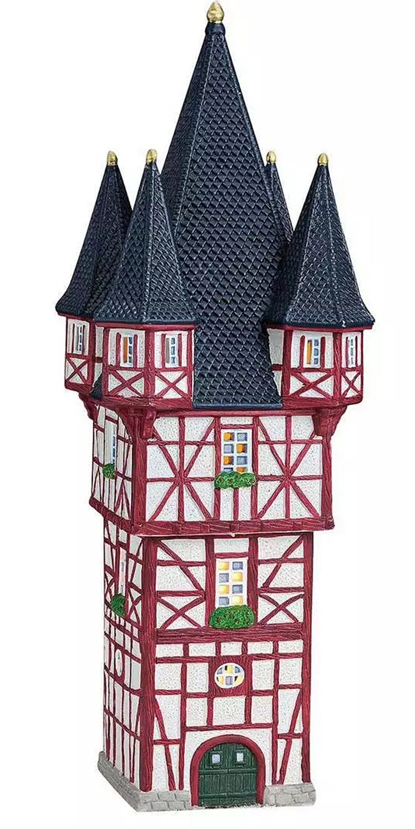 Wurm Dekoobjekt Lichthaus Weihachtshaus Bromser-Turm Rüdesheim Porzellan