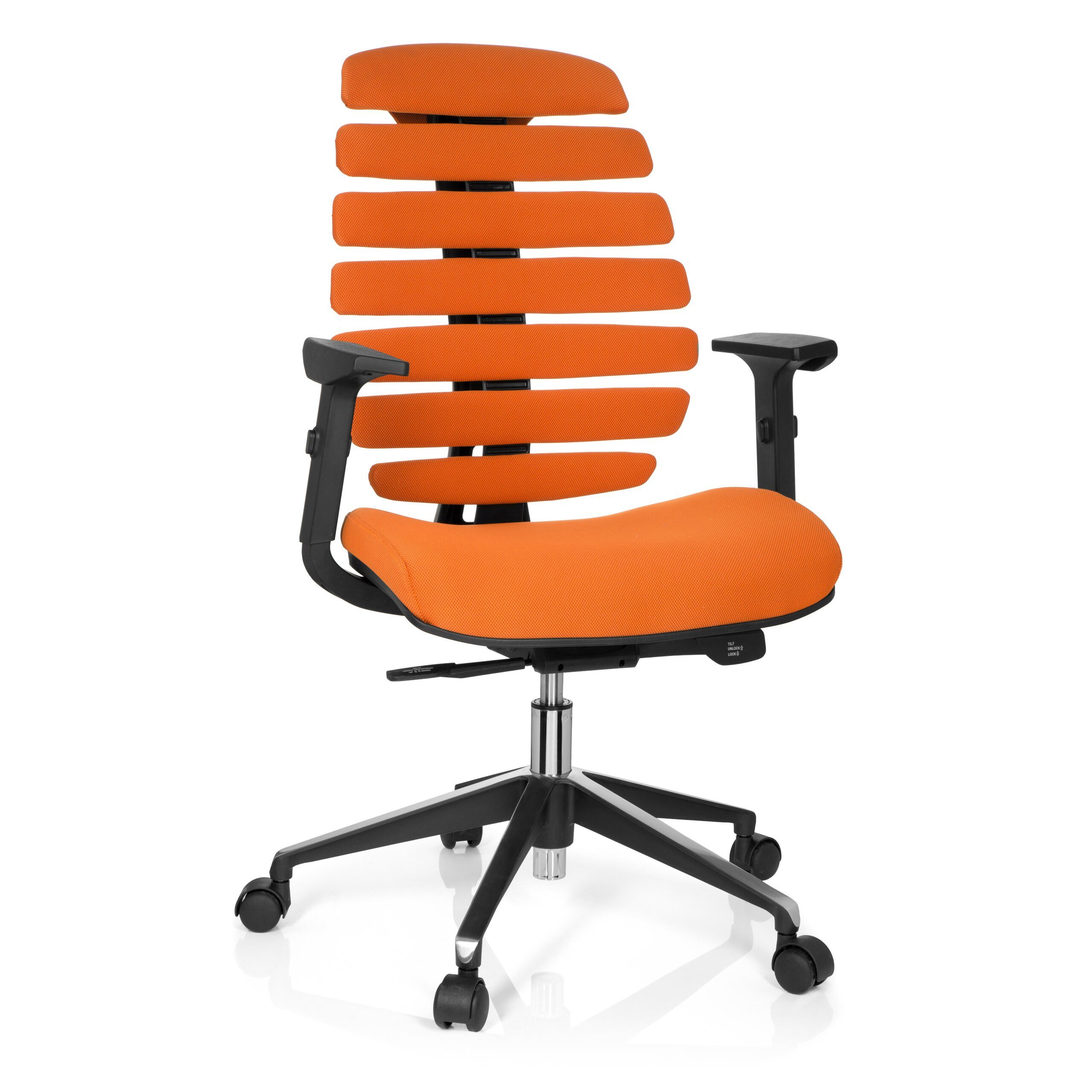 hjh OFFICE Drehstuhl Profi Bürostuhl Ergo Line Ii Stoff mit Armlehnen (1 St), Ergonomischer Chefsessel, Schreibtischstuhl höhenverstellbar