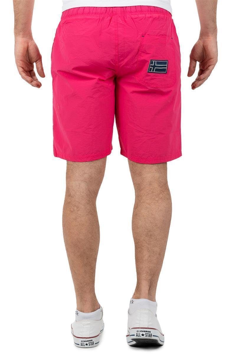 Badeshorts Men Herren (1-St) pink baqweenishi mit Geo Norway Look Badehose besonderem