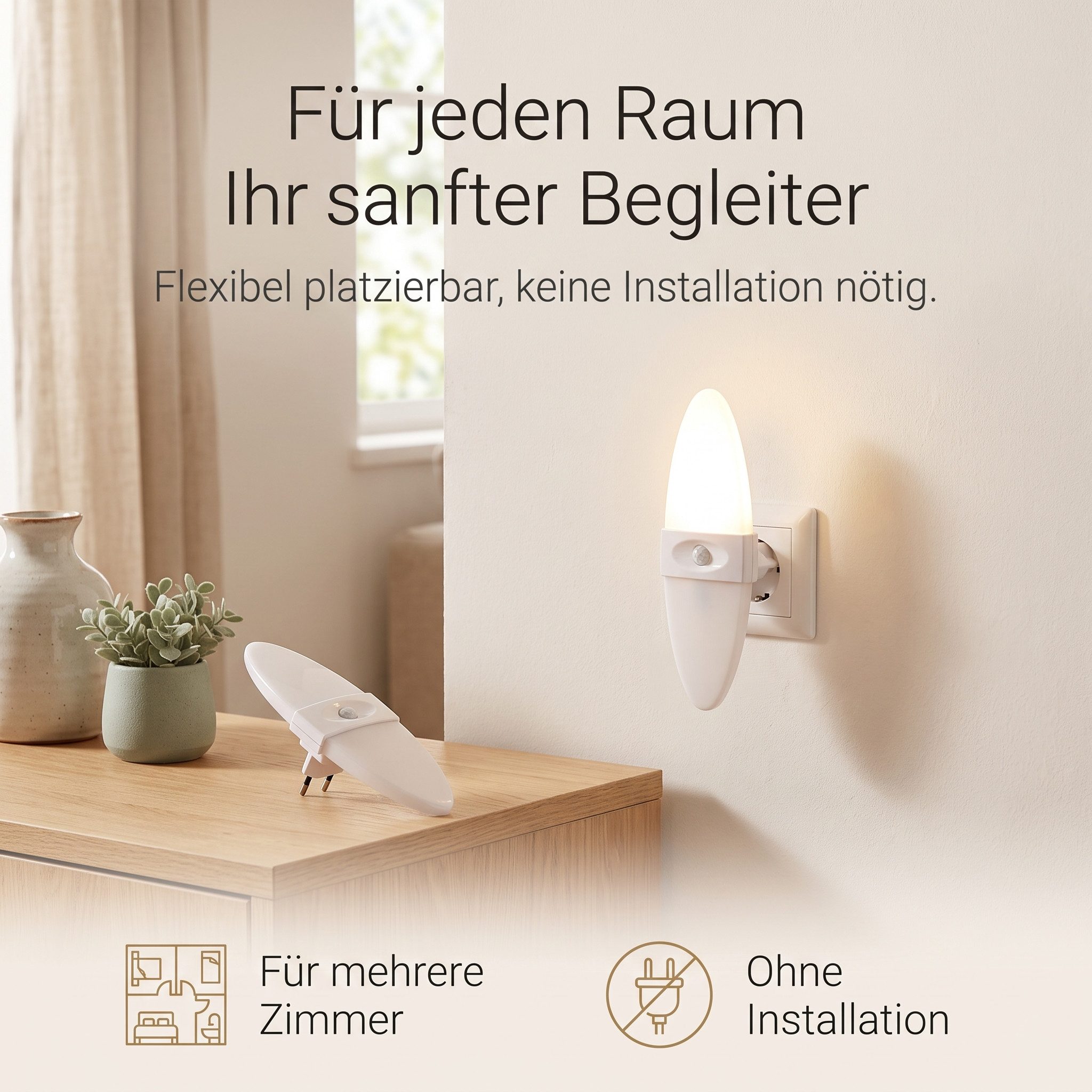 Northpoint LED Nachtlicht Northpoint LED Nachtlicht 2er Set Bewegungsmelder Sensor – Bild 4 von 5
