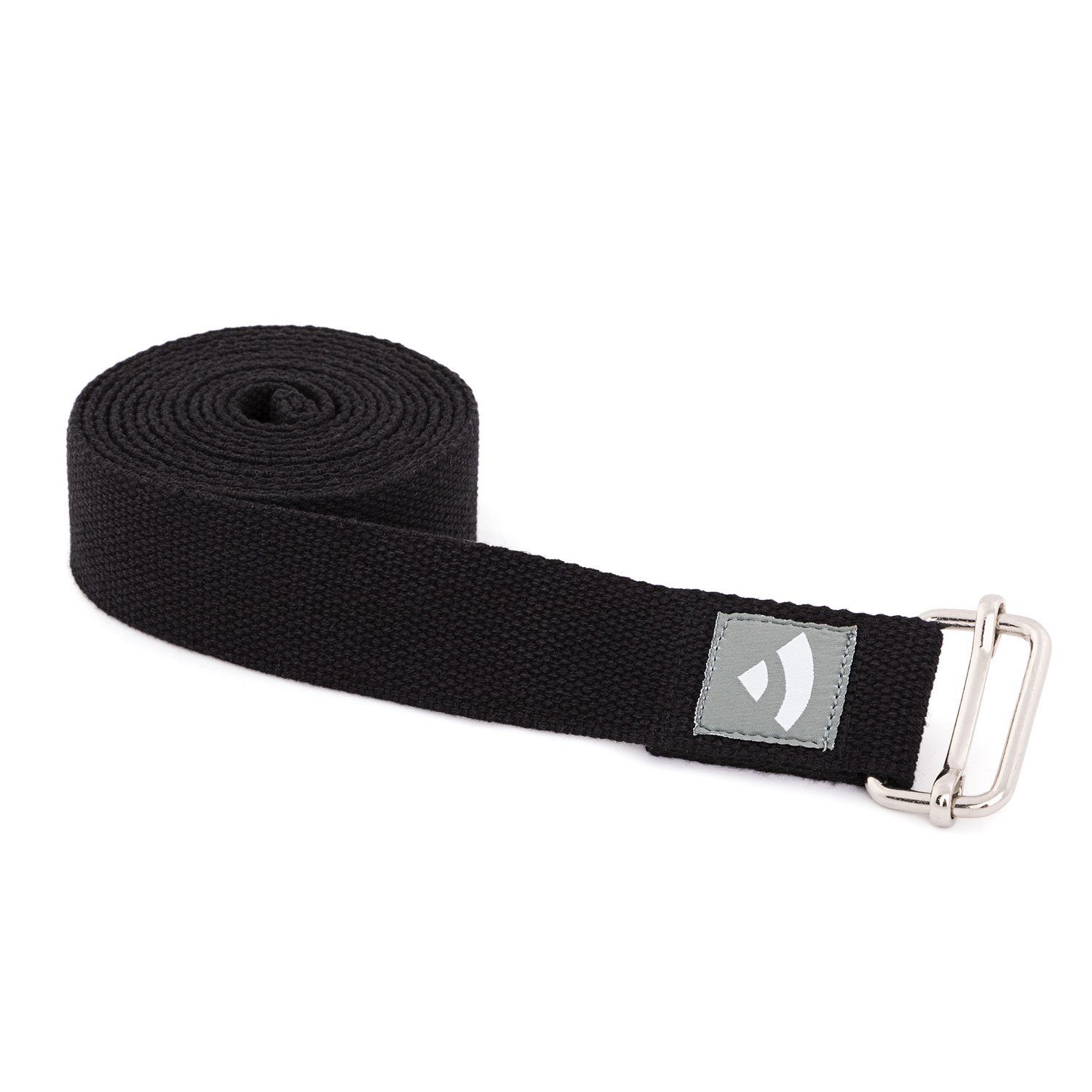 bodhi Yogamatte Yogagurt mit Schiebeschnalle ASANA BELT 2,5m, Metall schwarz