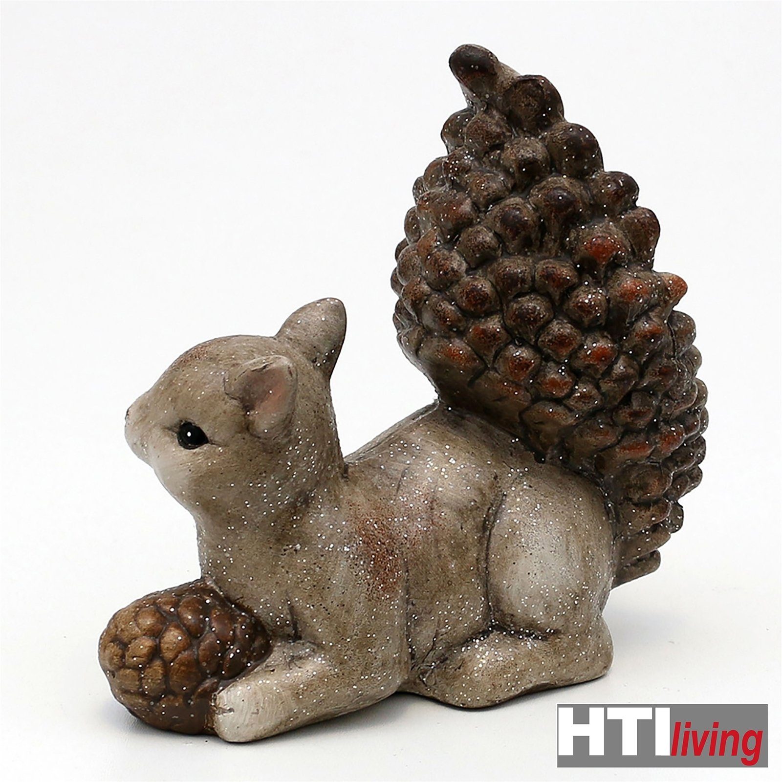 mit Keramikfigur Glitter, Tierfigur Keramik Dekofigur Waldtiere HTI-Living Eichhörnchen