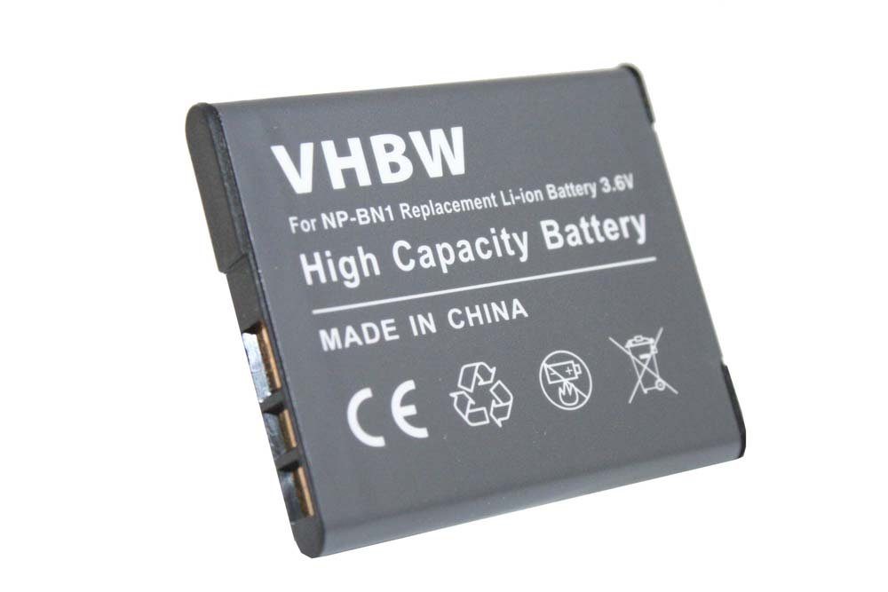vhbw passend für Sony Cybershot DSC-WX200, DSC-WX100, DSC-W730, DSC-W810, Kamera-Akku 600 mAh