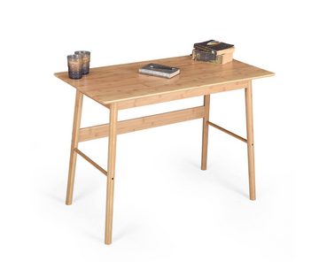 Gozos Schreibtisch Pruna Massivholz aus Bambus, Homeoffice, 105*55 & 125*60cm