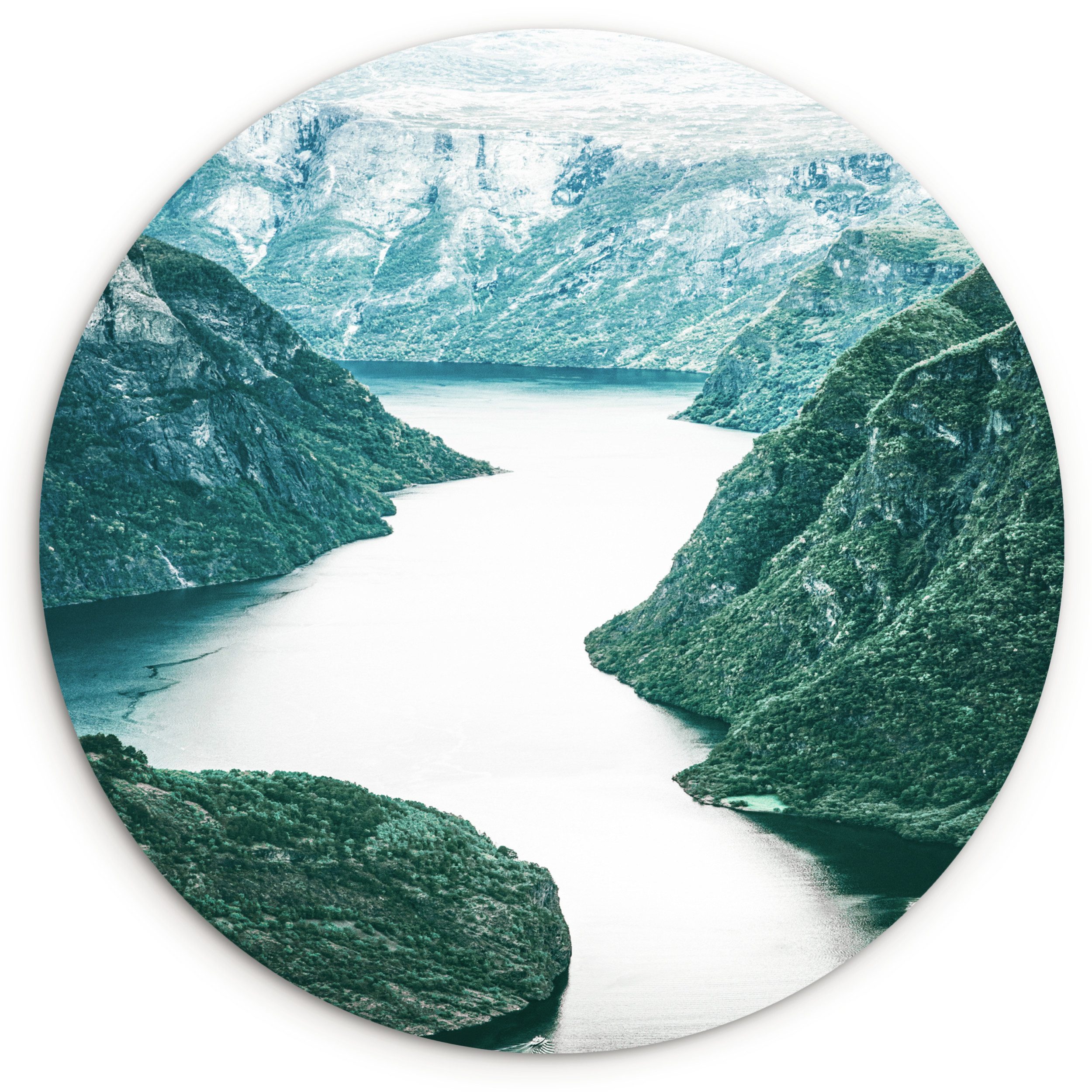 Gemälde Natur - Berge - Grün - Fluss