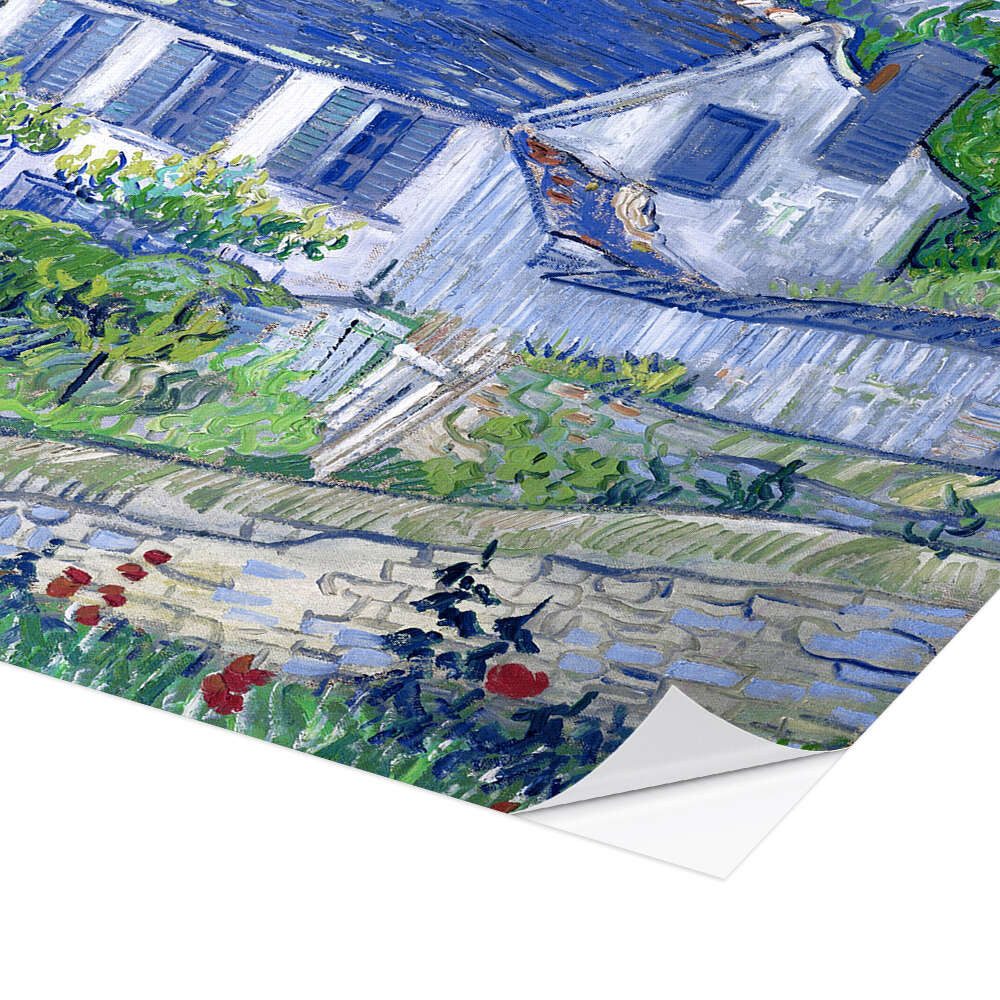 Posterlounge Wandbild Häuser in Auvers, Vincent van Gogh, erhältlich als Poster, Leinwandbild, Wandsticker oder Acrylglasbild