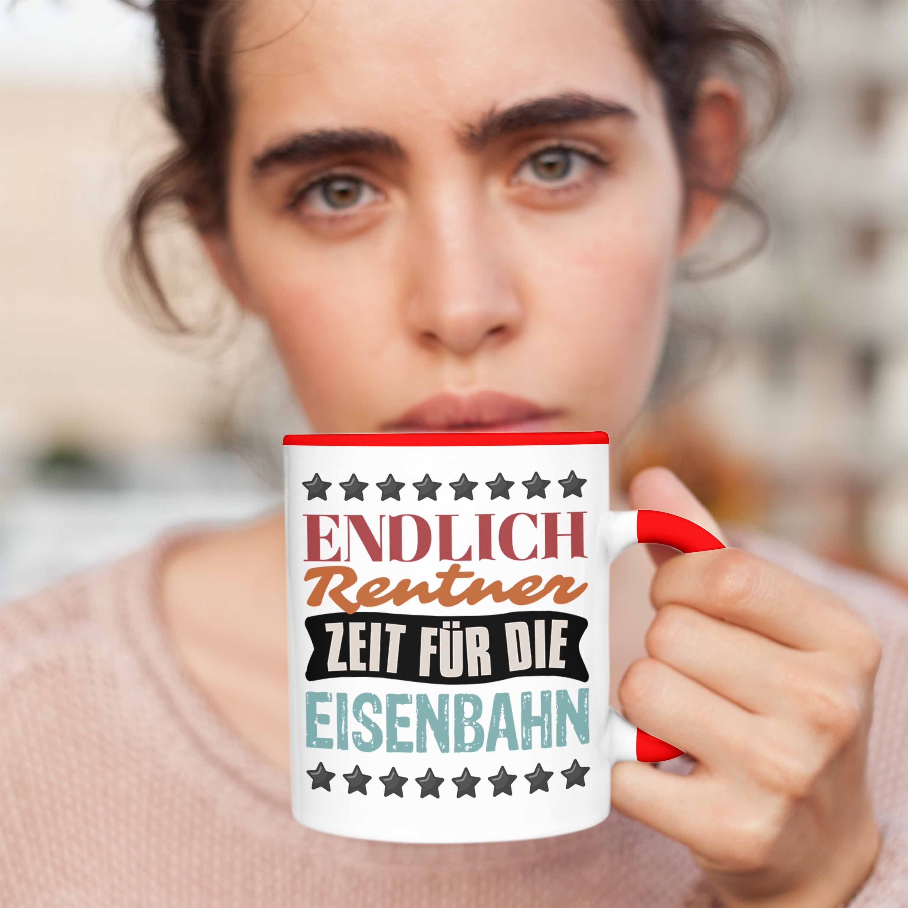 Rot Geschenkidee Trendation Geschenk Tasse Eisenbahner Tasse Modelleisenbahn-Fans Endli für