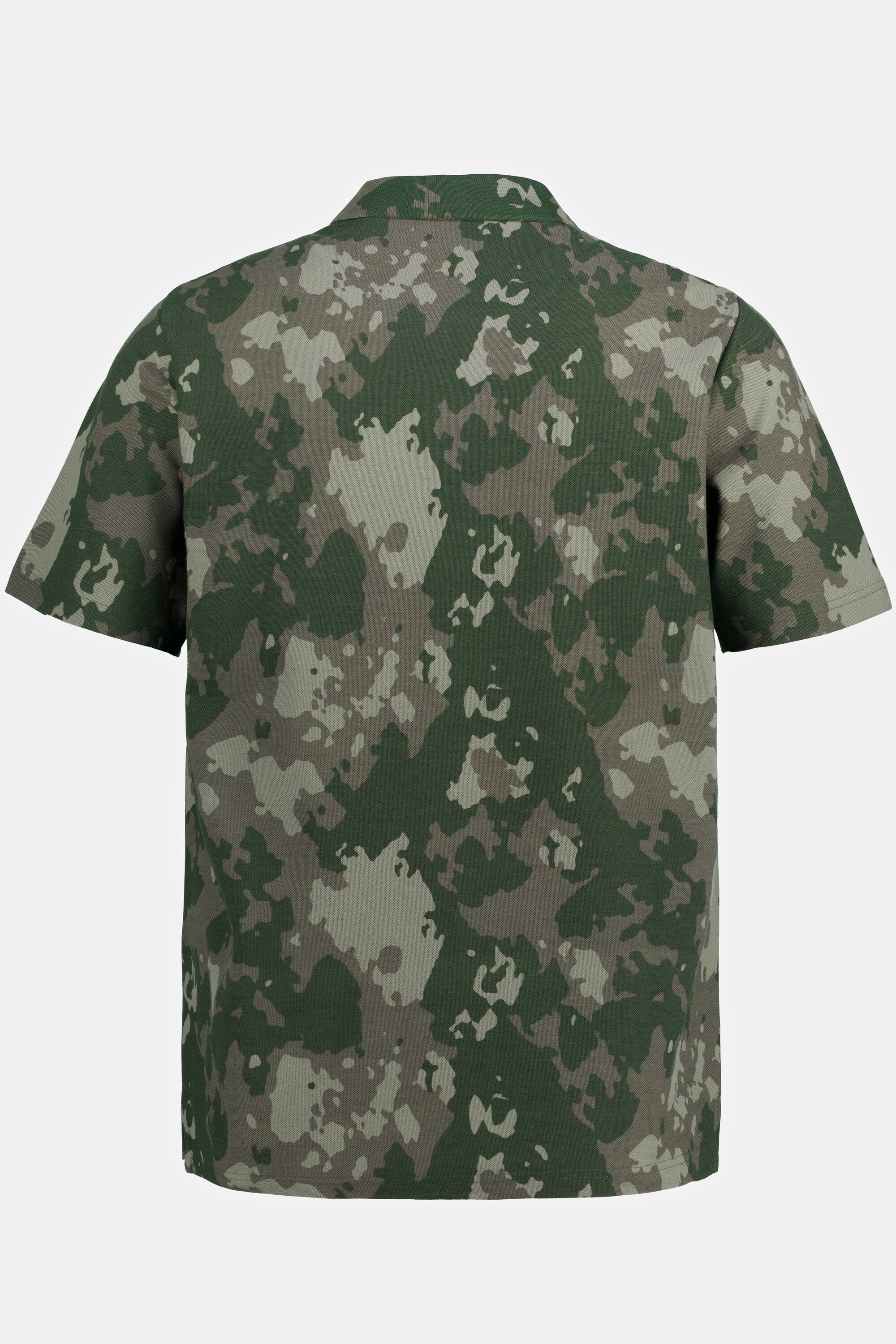 JP1880 Poloshirt Camouflage Print Halbarm Poloshirt