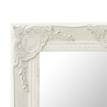 furnicato Wandspiegel im Barock-Stil 50x40 cm Weiß