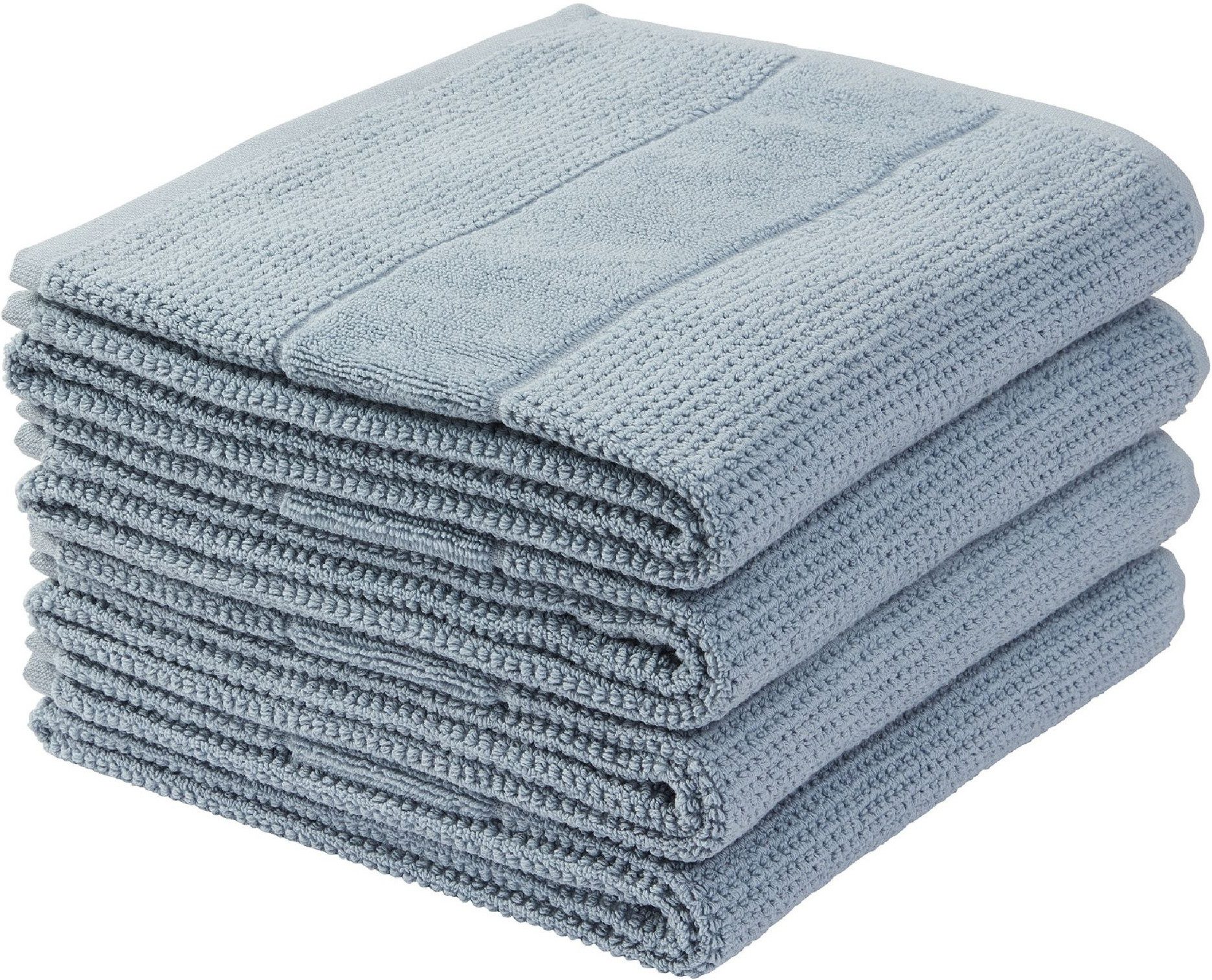 Schiesser Handtücher Turin aus 100% Baumwolle in dezenter Reiskornoptik, Frottier (Set, 4-St), OEKO-TEX® MADE IN GREEN