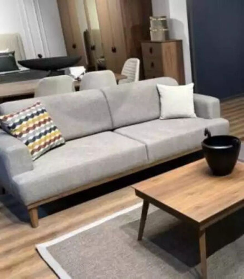 Dreisitzer Italy Stoff JVmoebel Sofa Möbel, Couch Stil 1 Teile, 3-Sitzer in Sofa Made Sitzer Klassische Beige 3