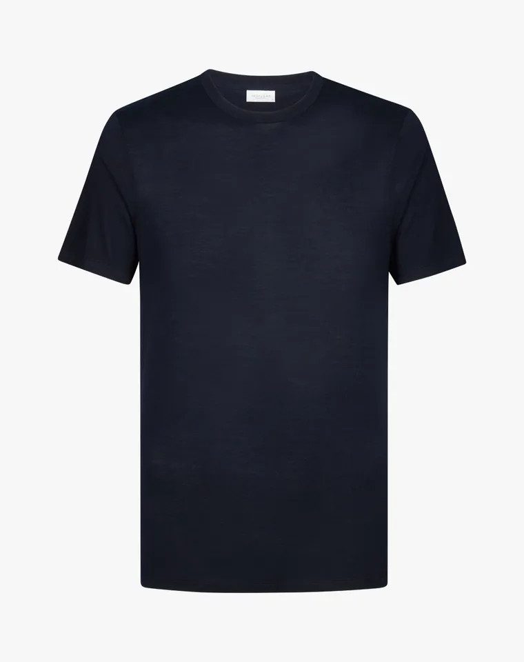 Profuomo Kurzarmshirt T-SHIRT CREW NECK SS NAVY